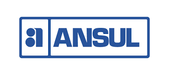 A blue and white logo of an ansu.