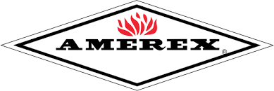 A black and white logo of a fire